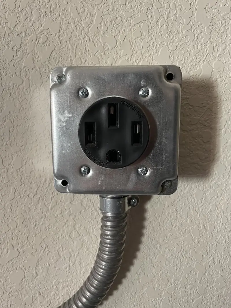 NEMA 14-50 outlet installed for Electrical Panel Upgrade in Los Osos